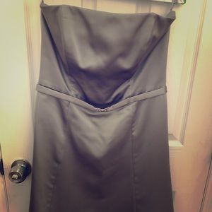 Gunmetal grey/dark silver bridesmaids dress